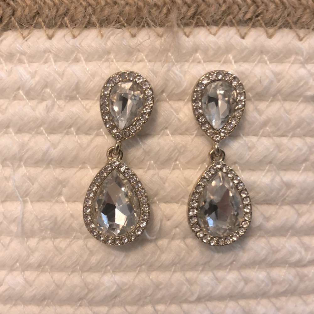 Gold studded dangle earrings